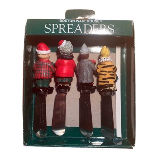 BOSTON WAREHOUSE Christmas Holiday Spreaders | Set of 4 - Picture 3 of 4